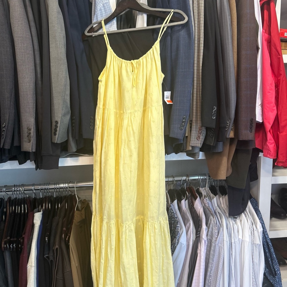 Yellow Spaghetti Strap Dress